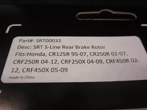 honda srt s-line rear brake rotor cr125r cr250r crf250r crf250x crf450r crf450x