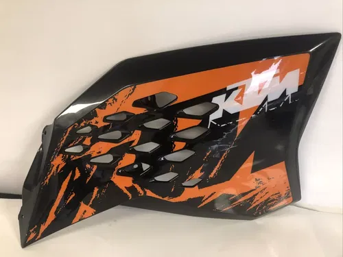 RIGHT SIDE SPOILER VENTED  BLACK KTM 125-505 2007