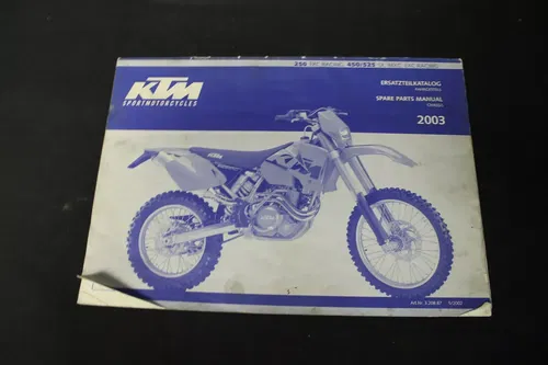 KTM OEM SPARE PARTS MANUAL CHASSIS 250 EXC RACING, 450 525 SX MXC EXC RACING