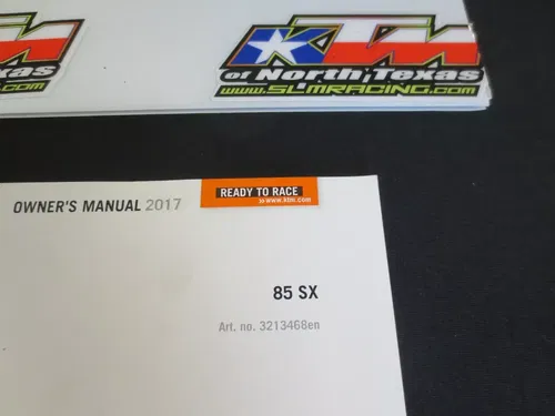 2017 KTM 85SX OWNERS MANUAL 3213468EN