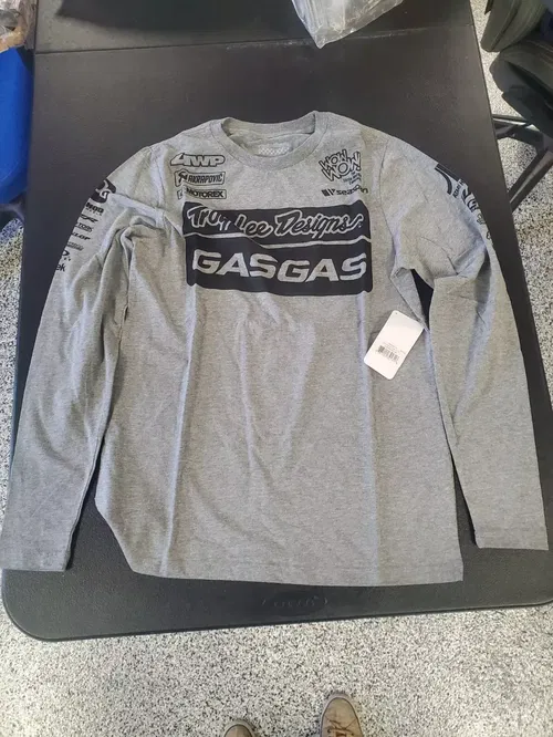 Troy Lee Designs Gas Gas Team Longsleeve T-shirt Heather Gray