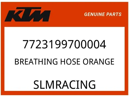 KTM OEM Part 7723199700004 BREATHING HOSE  ORANGE