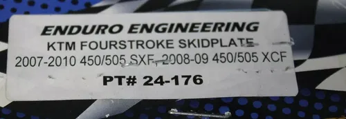 SKID PLATE 450/505 SX-F/XC-F 24-176 ENDURO ENGINEERING 2007-2008