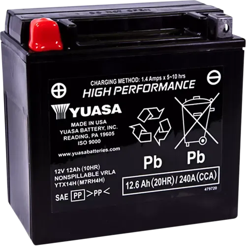 Yuasa YUAM7RH4H Factory Activated Maintenance Free Battery