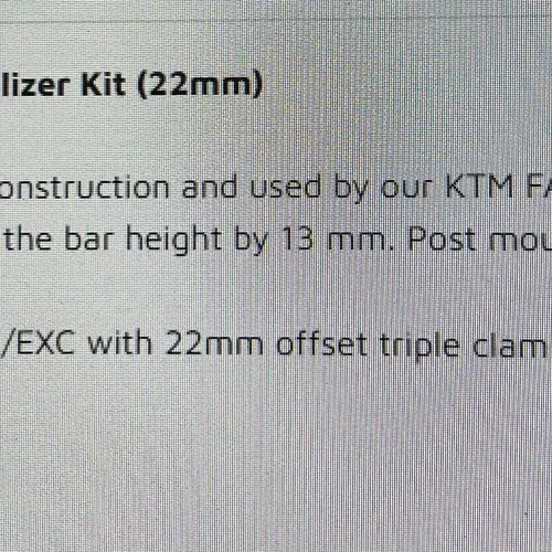 KTM GPR V4 Stabilizer Kit (22mm)