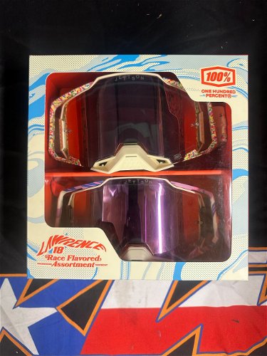 Jet Lawrence 100% Goggles Donut Pack collectible 2 Pairs 