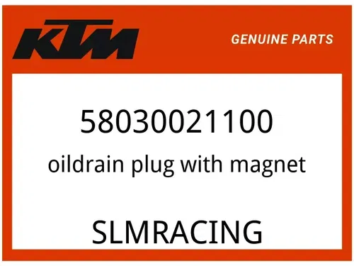 KTM OEM Part 58030021100 oildrain plug with magnet