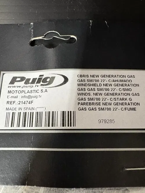 Puig Windscreen 21474F GasGas SM700