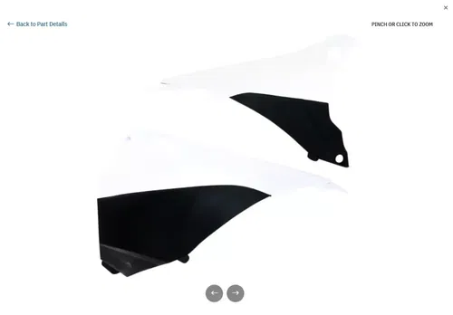 KTM Acerbis Air box Covers WHT 2374120002