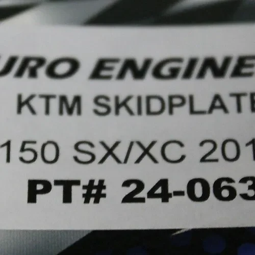 SKID PLATE 24-063 2011 KTM 125/150 XC/SX ENDURO ENGINEERING