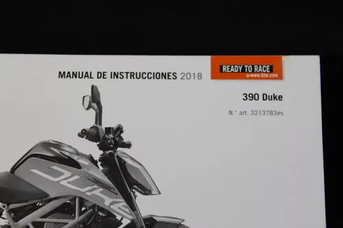 KTM 18 390 DUKE SPANISH OWNERS MANUAL OPERATORS INSTRUCTIONS BOOK 3213783ES