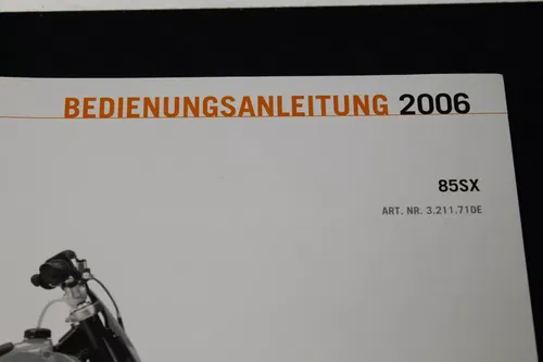 KTM GERMAN DEUTSCH OEM OWNERS MANUAL 2006 85 SX 85SX BOOK INSTRUCTIONS