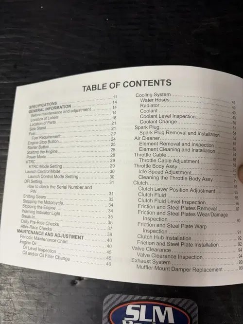 2025 Kawasaki KX250 Owners Manual