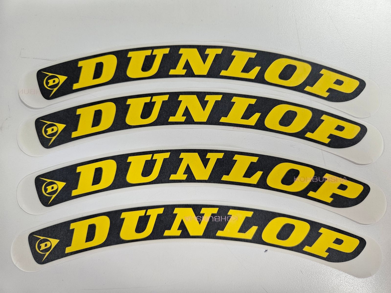Yellow dunlop mx tire stickers hot sale