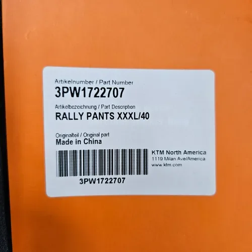 KTM Rally Pants Size 40