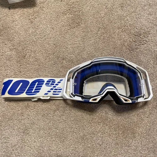 100% 50005-00029 maschera motocross armega ironclad lente specchio