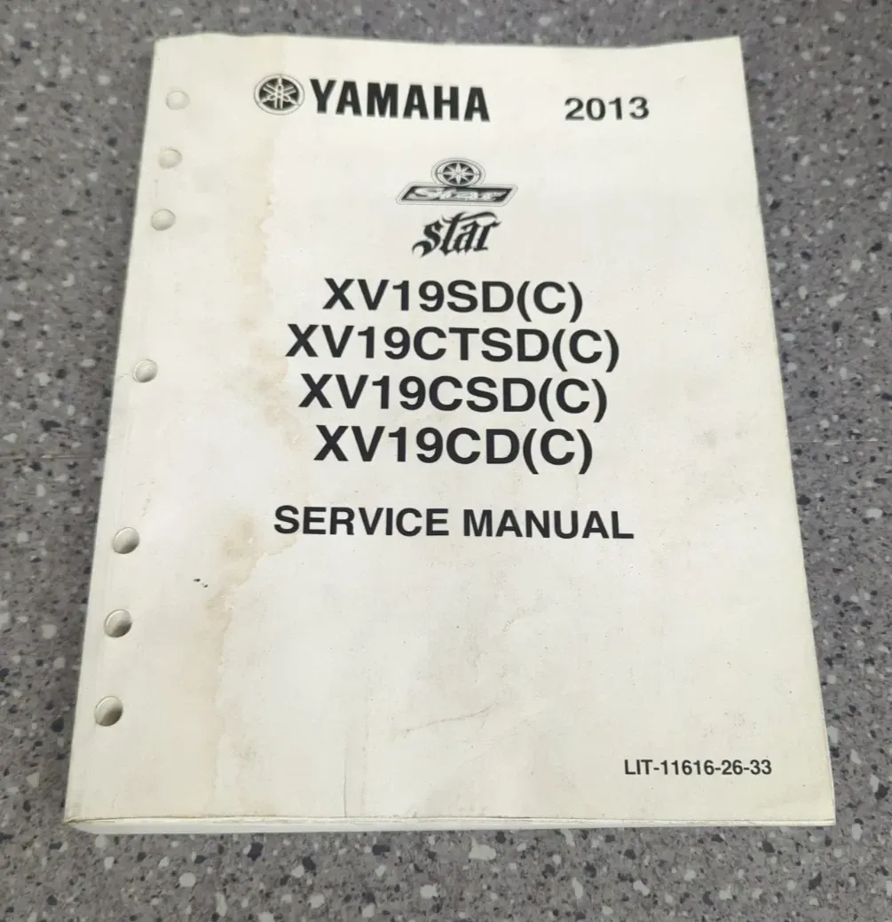 2013 Yamaha Star XV19SD(C),CTSD(C),CSD(C),CD(C) Service Manual LIT-11616-26-33