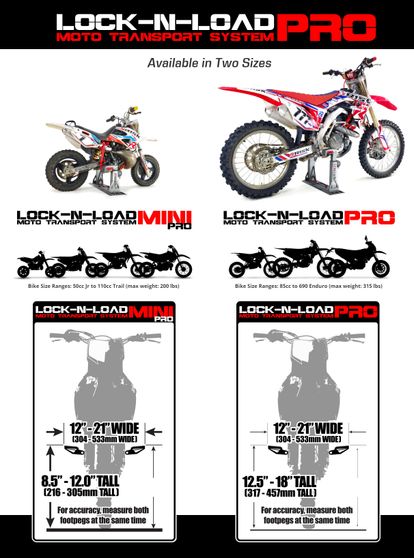 Lock-N-Load Pro- Strapless Moto Transport System (Full Size)