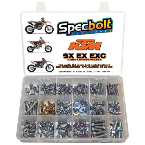 KTM 250pc Bolt Kit for Maintenance Upkeep of Present KTM SX EX EXC MX Dirt Bikes