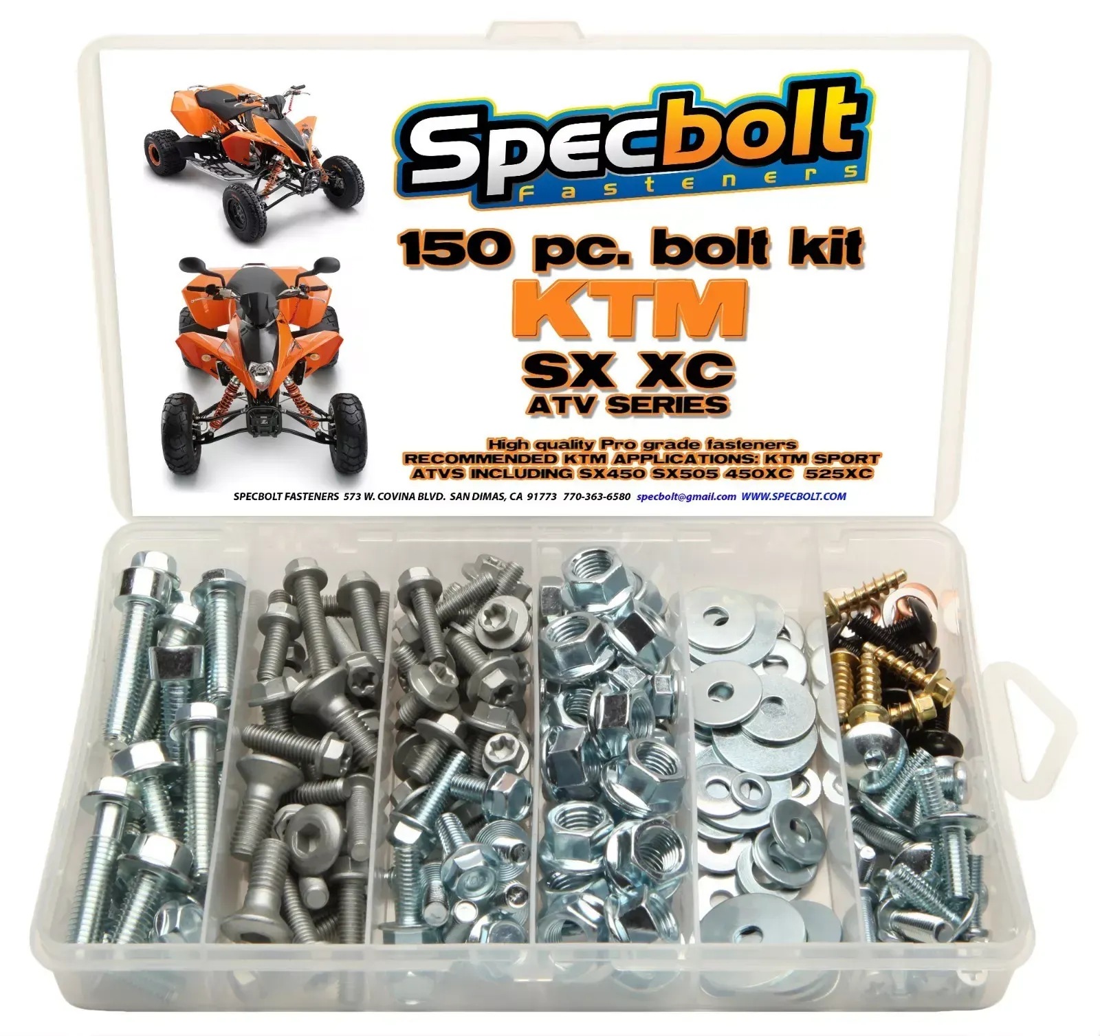 Bolt Kit fits all KTM ATV SX 450 505 525 SXF XC EXC fenders engine wheel lugs