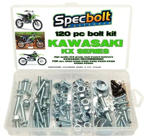 Kawasaki KX 120pc Factory Bolt Kit  KX60 KX65 KX80 KX85 KX100 KX125 KX250 KX500