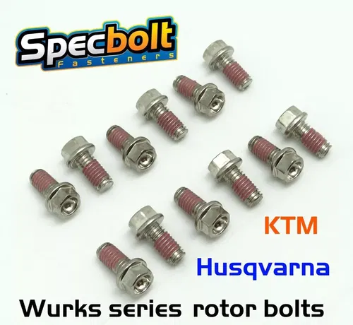 NICKEL 12 BRAKE ROTOR BOLTS FOR 01-20 KTM GASGAS 50-550 HUSQVARNA / HUSABERG