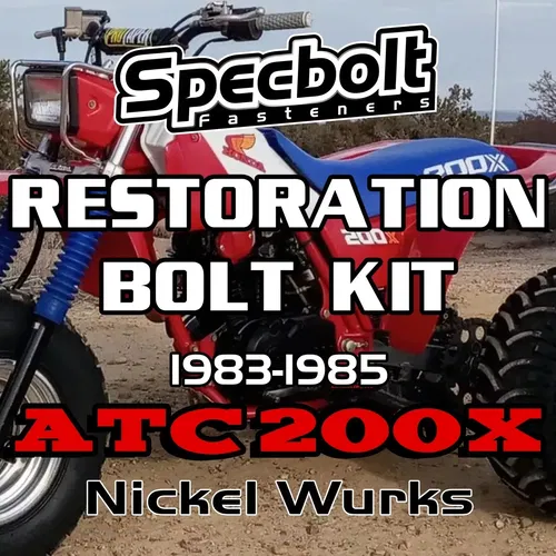 Honda 200X 1983-1985 NICKEL WURKS Restoration Bolt Kit Frame Forks Fenders Wheel
