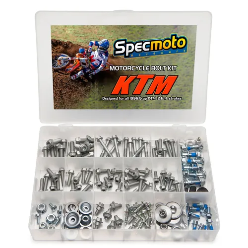KTM Factory Match Bolt Kit with OEM Torx Flange bolts. Sprocket Rotors Plastics
