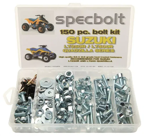 150pc SUZUKI LTR250R ATV Bolt Kit 500 Quadzilla plastic engine lug frame exhaust