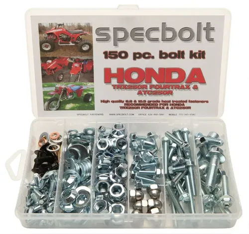 HONDA TRX250R Fourtrax Bolt Kit plastic engine lug nut bumper exhaust pipe #0039