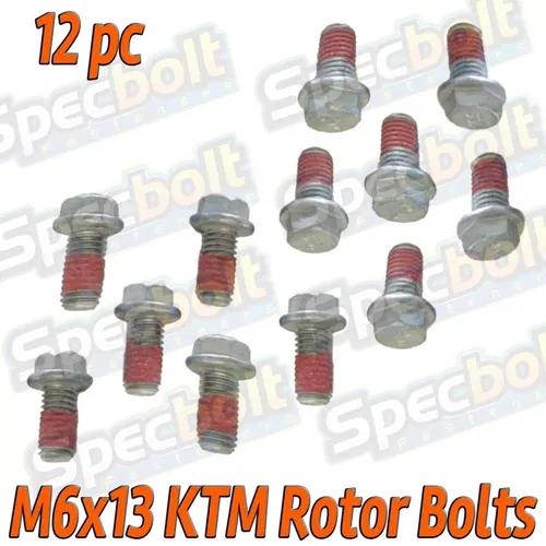 BRAKE ROTOR BOLTS SET FITS KTM SX EXC 50 65 85 105 125 144 200 250 300 2 STROKE