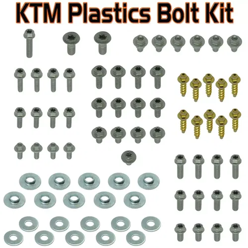 Plastics Bolt Kit for KTM MX SX EXC MXC fender shrouds 125 144 250 300 350 450