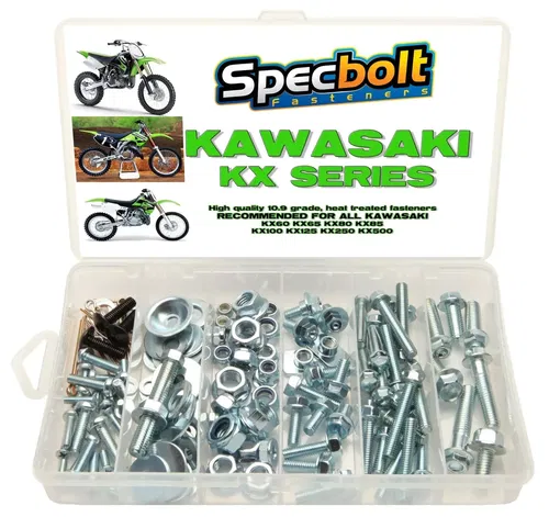 Specbolt Kawasaki KX 120pc Bolt Kit  KX60 KX65 KX80 KX85 KX100 KX125 KX250 KX500