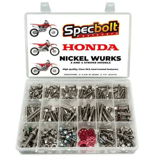 Specbolt Honda CR/CRF Nickel Wurks Bolt Kit for 2 & 4 stroke competition cycles