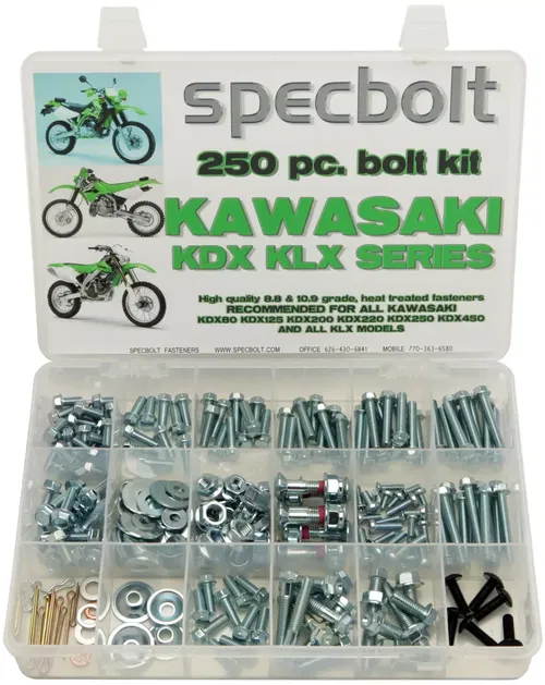 Bolt Kit Kawasaki KDX175 KDX200 KDX220 KDX225 KDX250 KLX KLR110