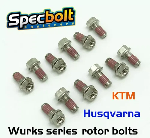 10.9 NICKEL ROTOR BOLTS 12PC BRAKE ROTOR BOLT KIT 01-20 FOR KTM HUSKY HUSABERG