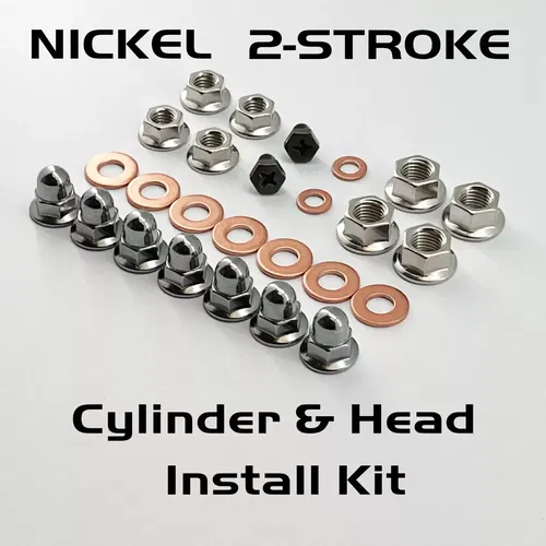 NICKEL YZ125 YZ250 2 STROKE TOP END ENGINE CYLINDER & HEAD CAP ACORN FLANGE NUTS