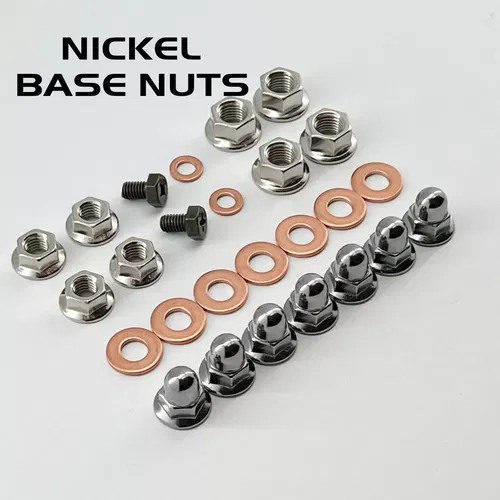 NICKEL YZ125 YZ250 2 STROKE TOP END ENGINE CYLINDER & HEAD CAP ACORN FLANGE NUTS