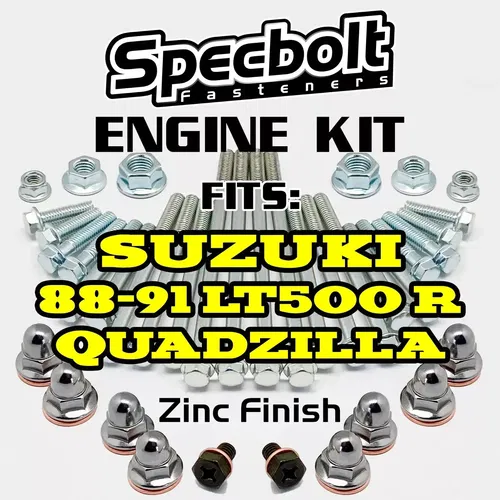 1988 - 1991 LT500R Engine Bolt Kit for Suzuki QUADZILLA Specbolt OE Zinc Finish