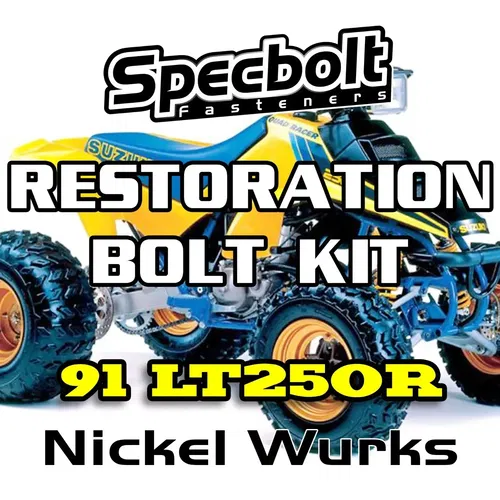 1991 LT250R Restoration Bolt kit Suzuki Quadracer Engine Body Wheel NICKEL WURKS