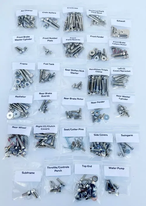 1991 LT250R Restoration Bolt kit Suzuki Quadracer Engine Body Wheel NICKEL WURKS