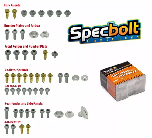 Specbolt Full Plastics fastener bolt kit for KTM SX SXF EXC XC XC-W 2011-2016