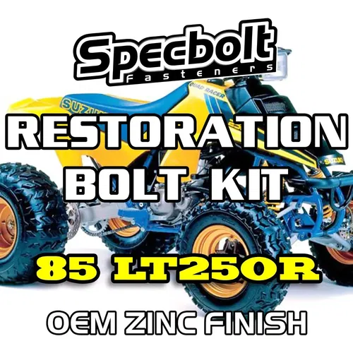 1985 LT250R Restoration Bolt kit Suzuki Quadracer Engine Body Wheel OEM zinc