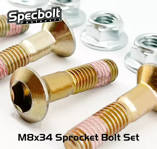 SPROCKET BOLTS M8x34 HONDA CR 500 480 450 250 125 80 60 CRF250R CRF450R CRF230F