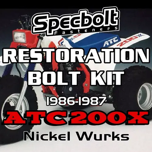 Honda 200X 1986-1987 NICKEL WURKS Restoration Bolt Kit Frame Forks Fenders Wheel