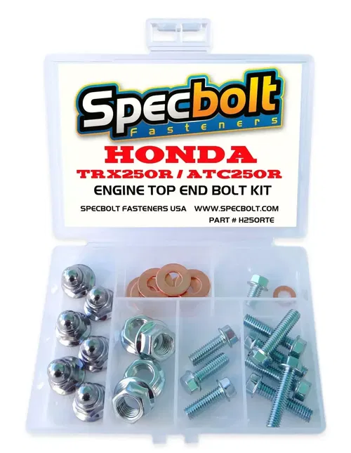 HONDA TRX250R FOURTRAX ENGINE TOP END BOLT KIT Cylinder Head Reed Cage Exhaust