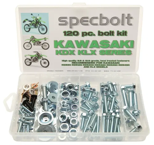 KAWASAKI KDX Bolt Kit 175 200 220 225 250 enduro motorcycle Specbolt 120 piece