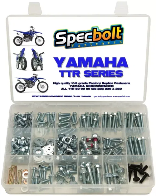 250pc Bolt Kit Yamaha TTR TTR50 TTR80 TTR90 TTR110 TTR125 TTR225 TTR250 Maintain