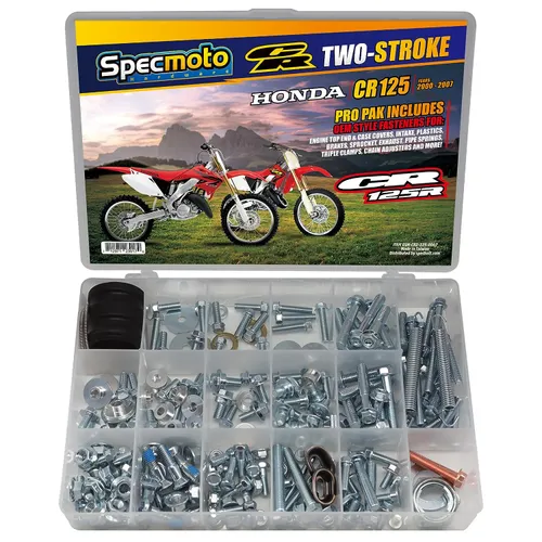 Specmoto Honda CR125 Complete Bolt Kit 2000-2007 Factory Fit with Instructions