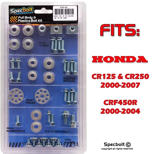CR Honda KHO-01 Full Plastics Body Bolt Kit 00-07 CR125 CR250 Fenders Shrouds